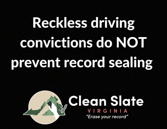 reckless driving convictions do not prevent record sealing